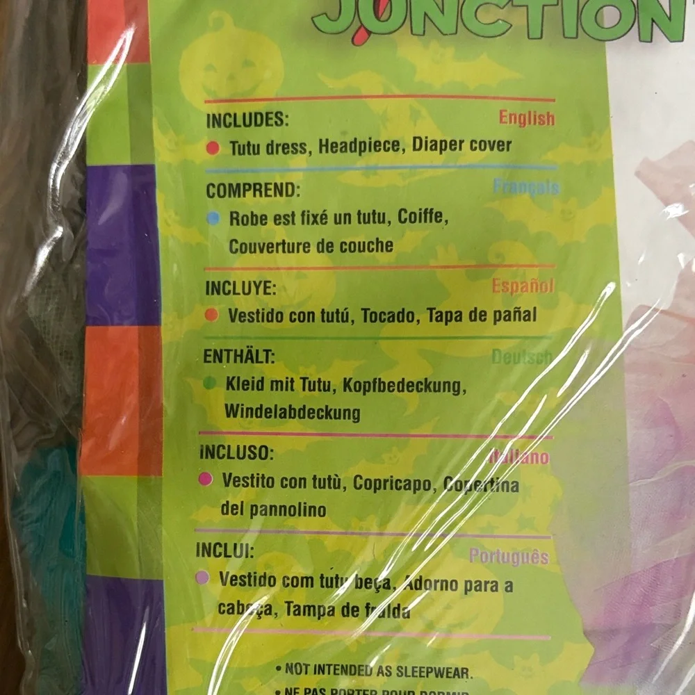 Rubie's Rainbow Tutu Costume - Green, Purple, Pink, Blue, Yellow NWT 6-9 mos. - Picture 2 of 4